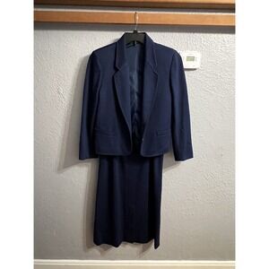 Women's Navy Blue Dolton Skirt And Blazer‎ Size 8